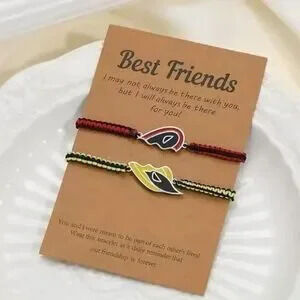 Marvel Deadpool & Wolverine BFF Woven Adjustable Bestie Friendship Bracelet